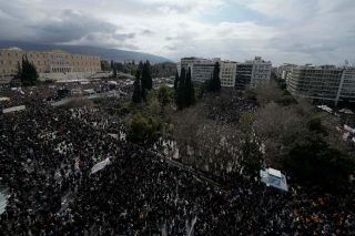 Συλλαλητήριο για την επέτειο του εγκλήματος των Τεμπών